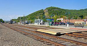 Port Jervis, NY, train station from across tracks.jpg