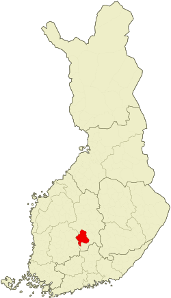 Location of Jämsä in Finland