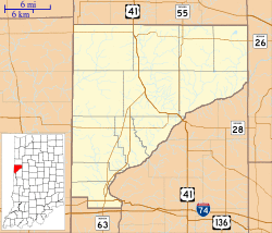 Sloan is located in Warren County, Indiana