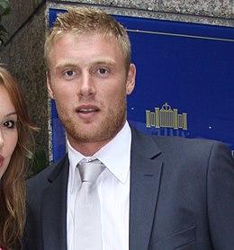 Freddie flintoff out side the Royal Garden Hotel London (cropped).jpg