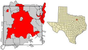 Location within Dallas County