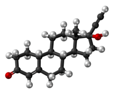 Norethisterone molecule ball.png