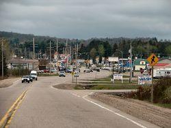 Highway 124 through Sundridge close to Highway 11.