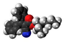Space-filling model of octocrylene