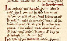 The entry for Reculver in Domesday Book