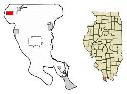 Location of East Cape Girardeau in Illinois