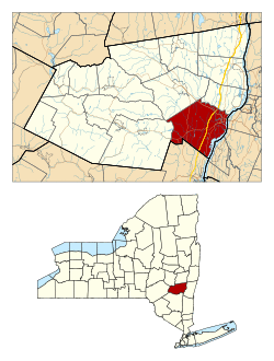 Location in Greene County and the state of New York.