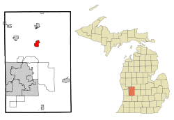 Location of Rockford, Michigan