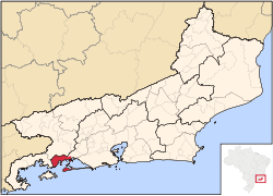 Location of Mangaratiba in the state of Rio de Janeiro