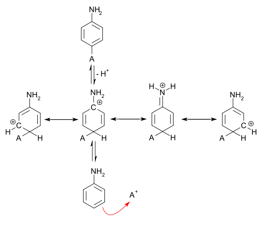 Resonance structures for para attack