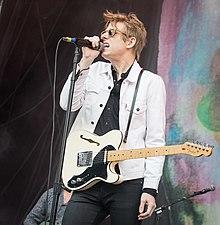 Daniel performing with Spoon in 2017