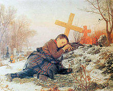 Orphan on mother's grave (1888)