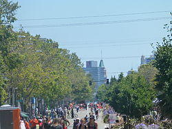 San Pablo Avenue during Love Our Neighborhood Day 2014