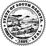 Seal of South Dakota (B&W).svg