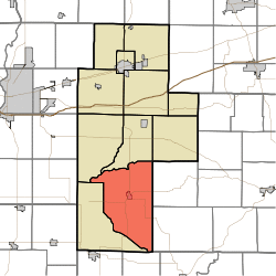 Location of Harrison Township in Clay County