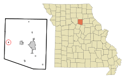 Location of Clifton Hill, Missouri