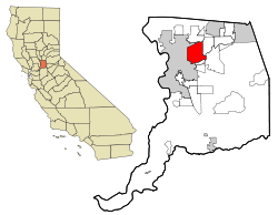 Location in Sacramento County and the state of California
