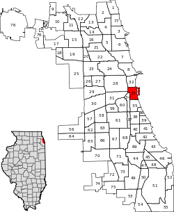 Location within the city of Chicago
