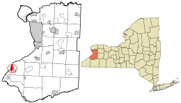 Location in Erie County and the state of New York