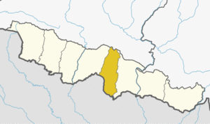 Mahottari District (dark yellow), in Province No. 2