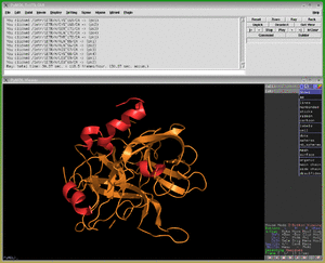 A PyMOL instance, with the Viewer and GUI visible.