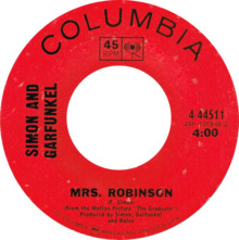 Mrs Robinson by Simon and Garfunkel US vinyl (The Graduate credit).png
