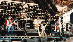 Hawkwind playing at the Monsters of Rock festival in Donington Park in 1982