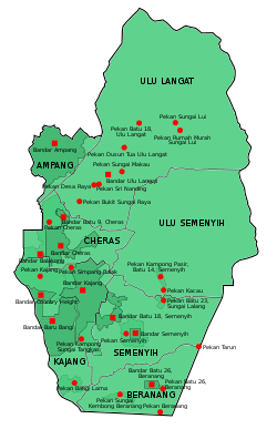 Map of Hulu Langat District, Selangor.svg