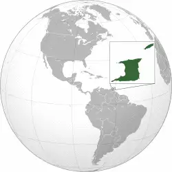 Location of Trinidad and Tobago