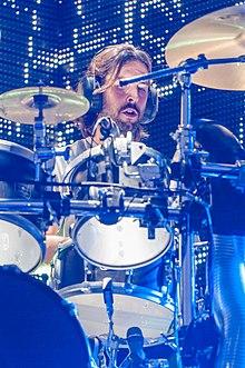 Bourdon performing with Linkin Park at Rock am Ring in 2014