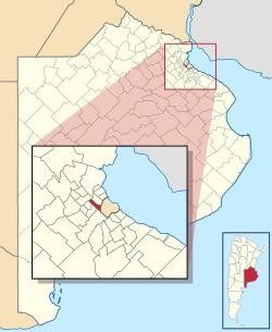 location of Tres de Febrero Partido in Buenos Aires Province