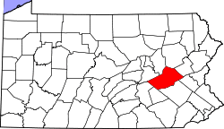 Map of Schuylkill County, Pennsylvania