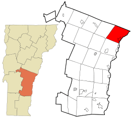 Location in Windsor County and the state of Vermont.