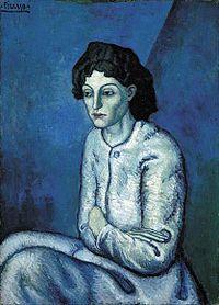 Pablo Picasso, 1901-02, Femme aux Bras Croisés, Woman with Folded Arms (Madchenbildnis), oil on canvas, 81 × 58 cm (32 × 23 in).jpg