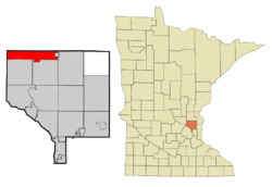 Location of the city of St. Francis within Anoka County, Minnesota