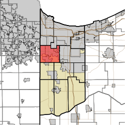 Map highlighting St. John Township, Lake County, Indiana.svg