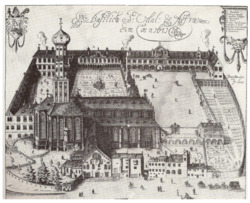 The abbey of St. Ulrich and Afra in 1627