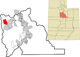 Location in Utah County and the state of Utah