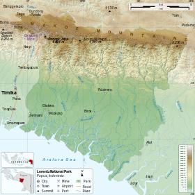 Lorentz National Park map-en.svg