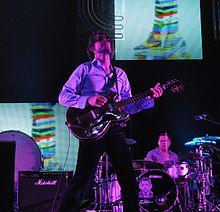 Jarvis Cocker performing with Pulp at the Coachella Festival in 2012.