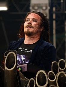 Holopainen performing with Nightwish at Tuska Open Air 2013