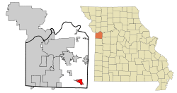 Location of Lone Jack, Missouri