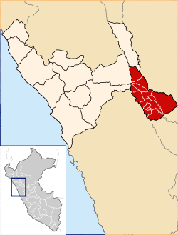 Location of Pataz in La Libertad Region