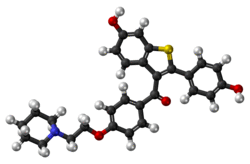 Raloxifene molecule ball.png