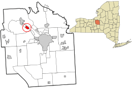 Location in Onondaga County and the state of New York.
