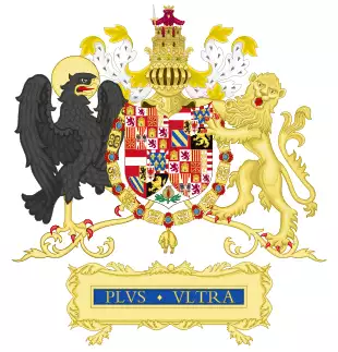 Full Ornamented Coat of Arms of Charles I of Spain (1520-1530).svg