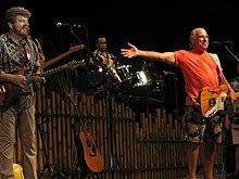 McAnally (left) with Jimmy Buffett in June 2009