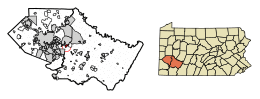Location in Allegheny County and Westmoreland County in the U.S. state of Pennsylvania.