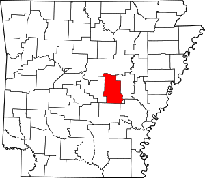 Map of Arkansas highlighting Lonoke County