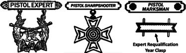 Former US Army Pistol Marksmanship Badges.png